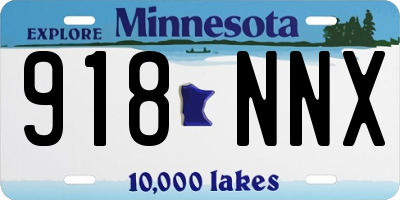 MN license plate 918NNX