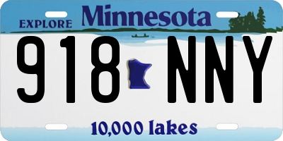 MN license plate 918NNY
