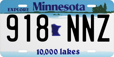 MN license plate 918NNZ