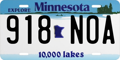 MN license plate 918NOA