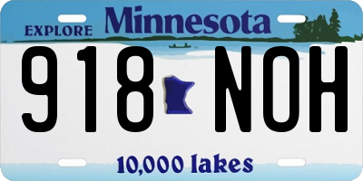 MN license plate 918NOH