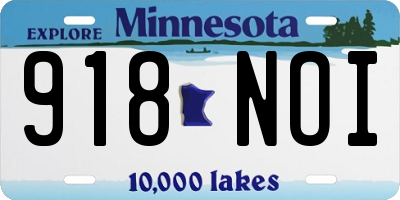 MN license plate 918NOI