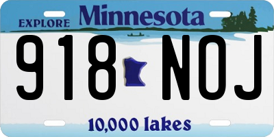 MN license plate 918NOJ