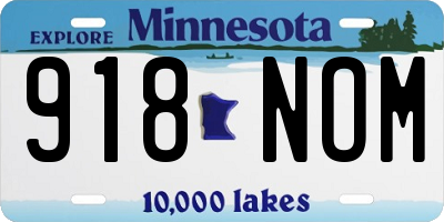 MN license plate 918NOM