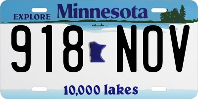 MN license plate 918NOV