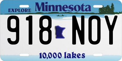 MN license plate 918NOY