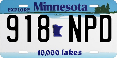 MN license plate 918NPD