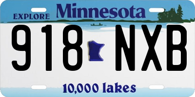 MN license plate 918NXB