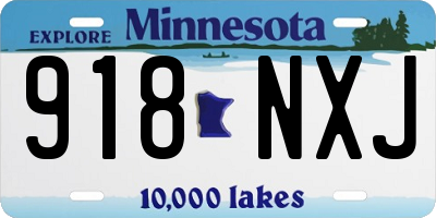 MN license plate 918NXJ