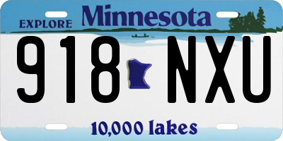 MN license plate 918NXU