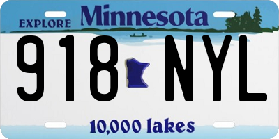 MN license plate 918NYL