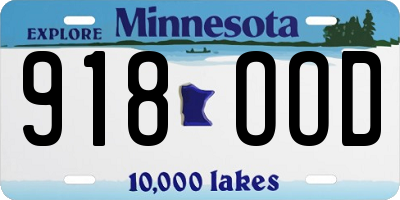 MN license plate 918OOD