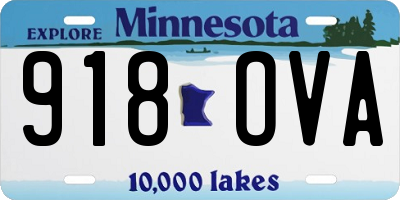 MN license plate 918OVA