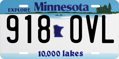 MN license plate 918OVL
