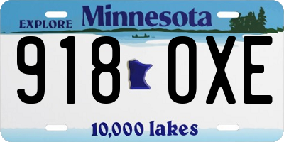 MN license plate 918OXE