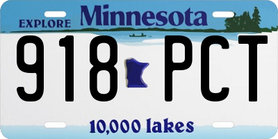 MN license plate 918PCT