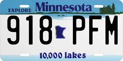 MN license plate 918PFM