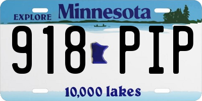 MN license plate 918PIP