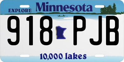 MN license plate 918PJB