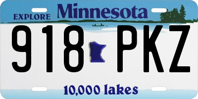 MN license plate 918PKZ
