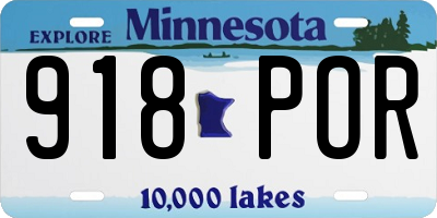 MN license plate 918POR