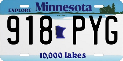 MN license plate 918PYG
