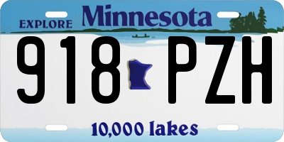 MN license plate 918PZH