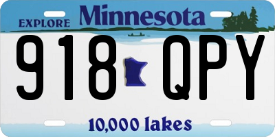 MN license plate 918QPY