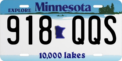 MN license plate 918QQS