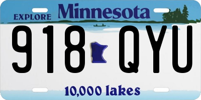 MN license plate 918QYU