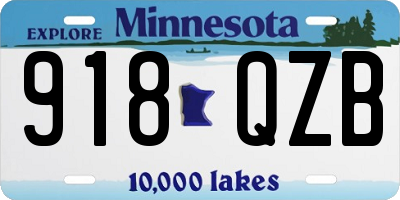 MN license plate 918QZB
