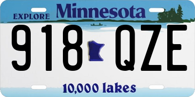 MN license plate 918QZE