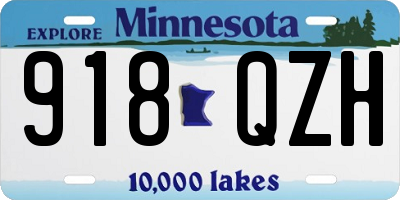 MN license plate 918QZH