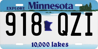 MN license plate 918QZI