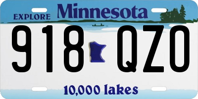 MN license plate 918QZO