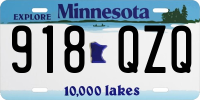 MN license plate 918QZQ