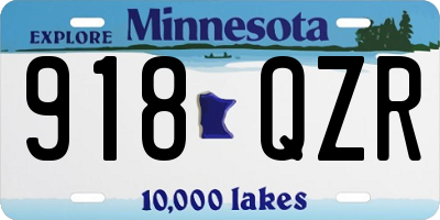 MN license plate 918QZR