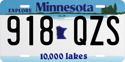 MN license plate 918QZS
