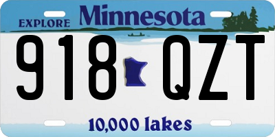 MN license plate 918QZT