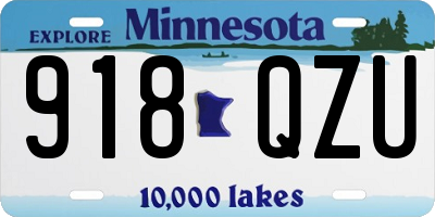 MN license plate 918QZU