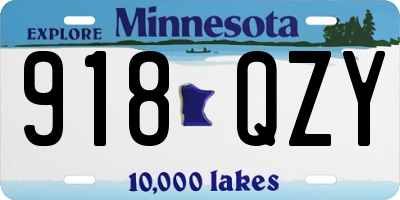 MN license plate 918QZY