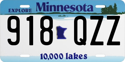 MN license plate 918QZZ