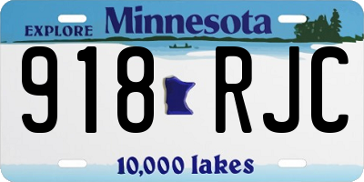 MN license plate 918RJC