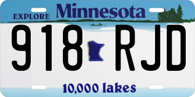 MN license plate 918RJD