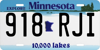 MN license plate 918RJI