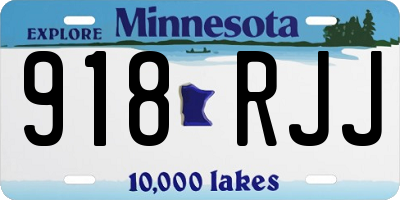 MN license plate 918RJJ