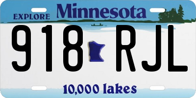 MN license plate 918RJL
