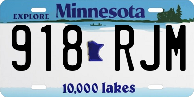 MN license plate 918RJM