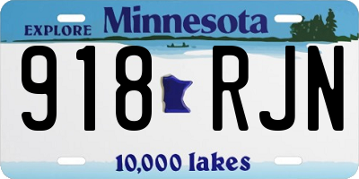MN license plate 918RJN