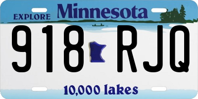 MN license plate 918RJQ